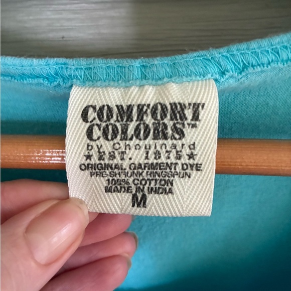 COMFORT COLORS Texas A&M retro 90s beach cotton tank top pastels vacation sz M - Picture 3 of 9